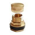 Uenede Brass Bulkhead Fitting 1/2" Female x 3/4" GHT Male with Plug, 1PCS