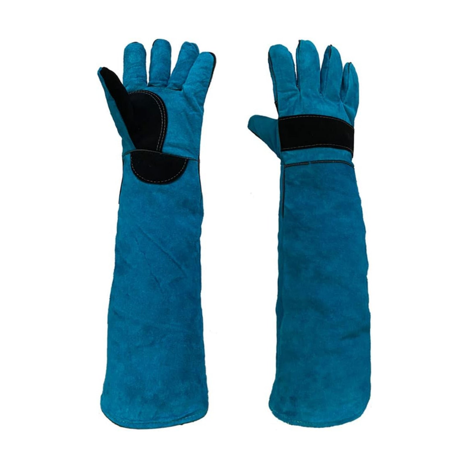 Animal Handing Gloves Bite Proof 23.7 Inch Kevlar Reinforced Multipurpose Pet Leather Glove Padding Dog,Cat