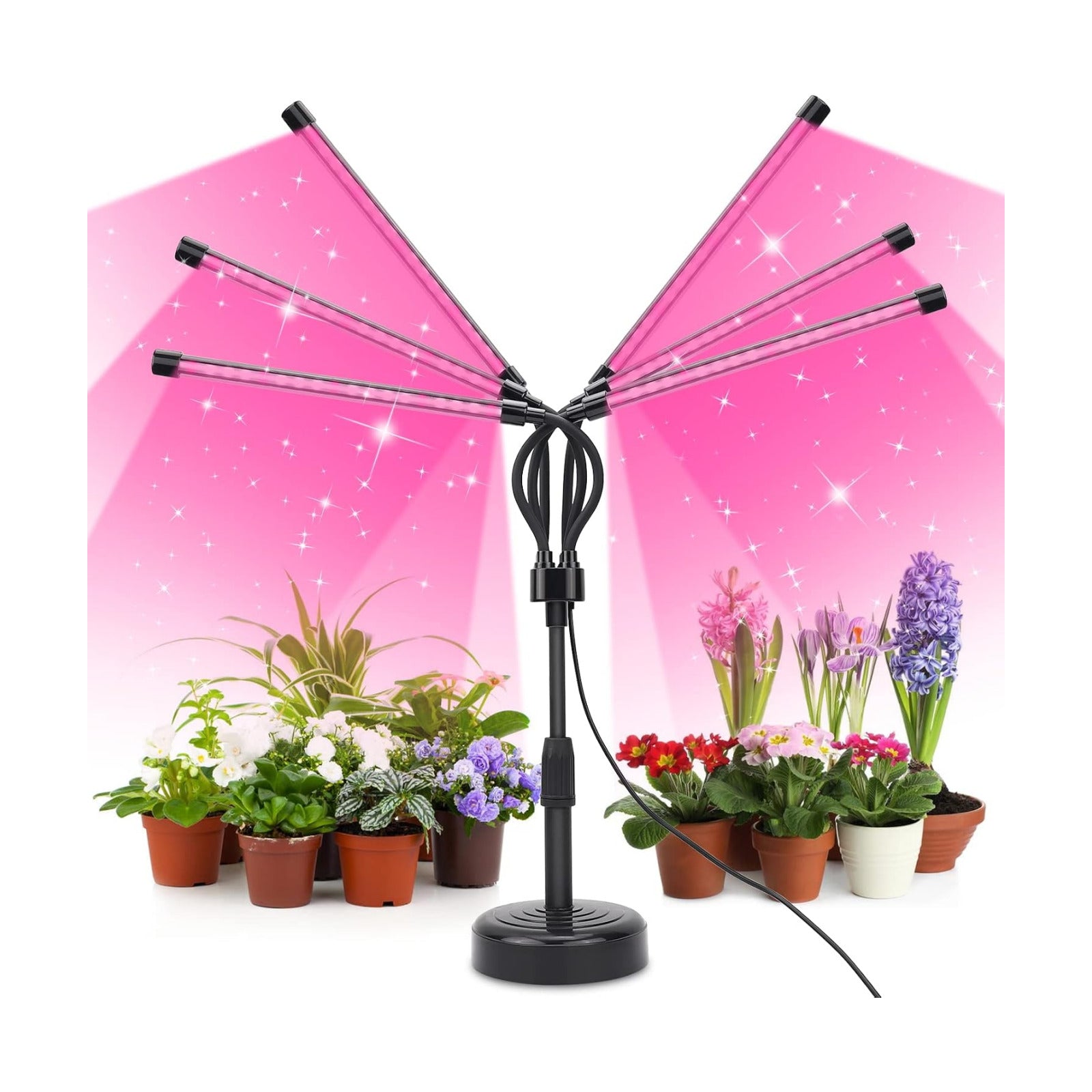 SYEIORAOM Grow Lights for Indoor Plants, Six Head Plant Light with Full Spectrum, LED Grow Lamps for Seed Starting with