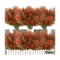 RECUTMS Artificial Fall Mums Flowers No Fade Faux Autumn Plant Outdoor 12Pc
