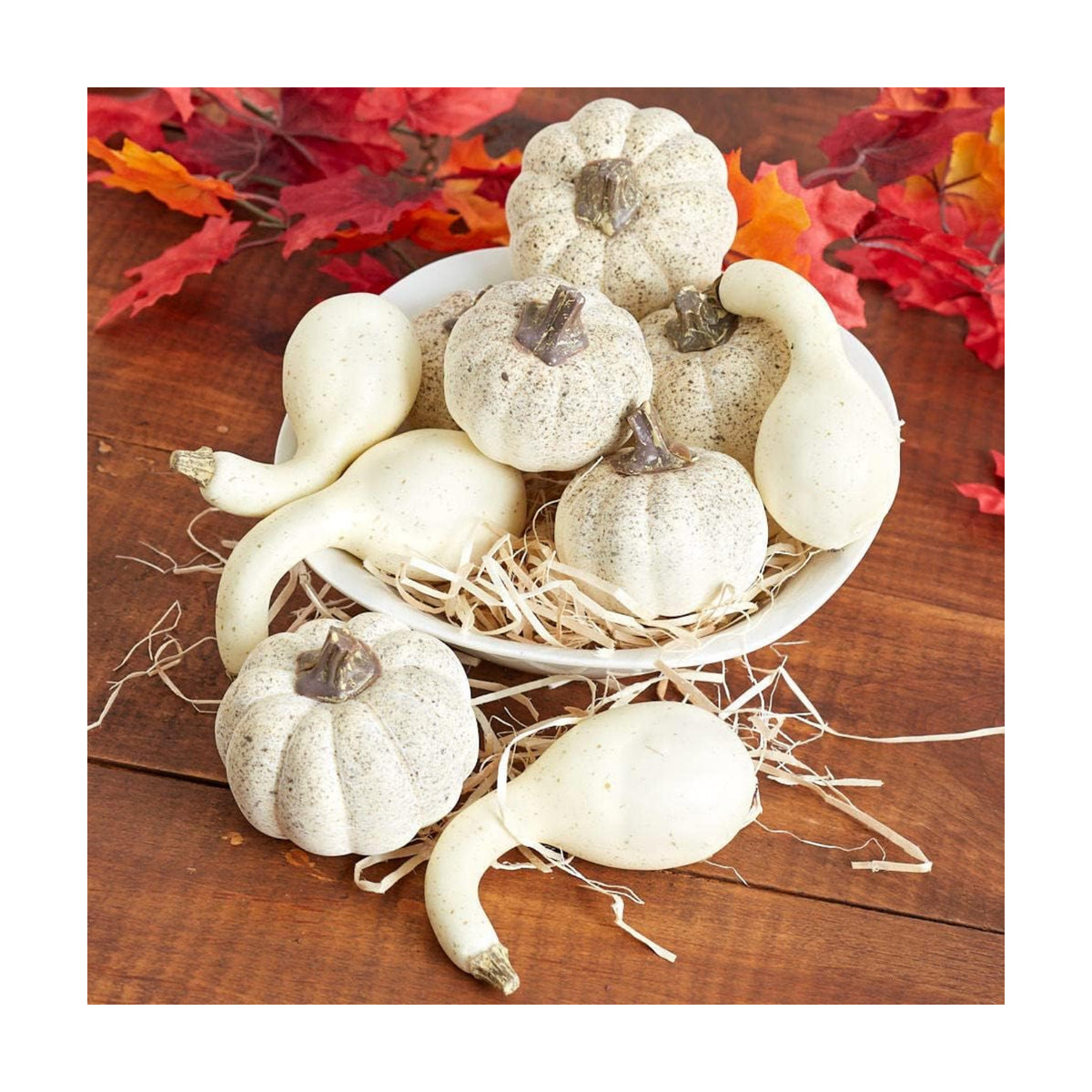 Factory Direct Craft Cream Artificial Mixed Pumpkins and Gourds for Fall Decorating and Displays