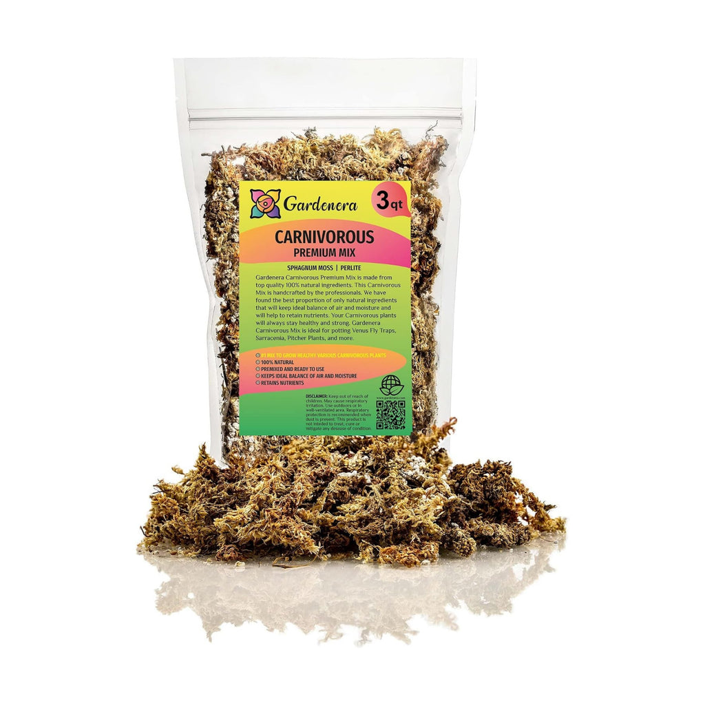 Sphagnum Moss Potting Mix for Carnivorous Plants, Moss and Perlite Blend for Potting Venus Fly Traps, Sarracenia