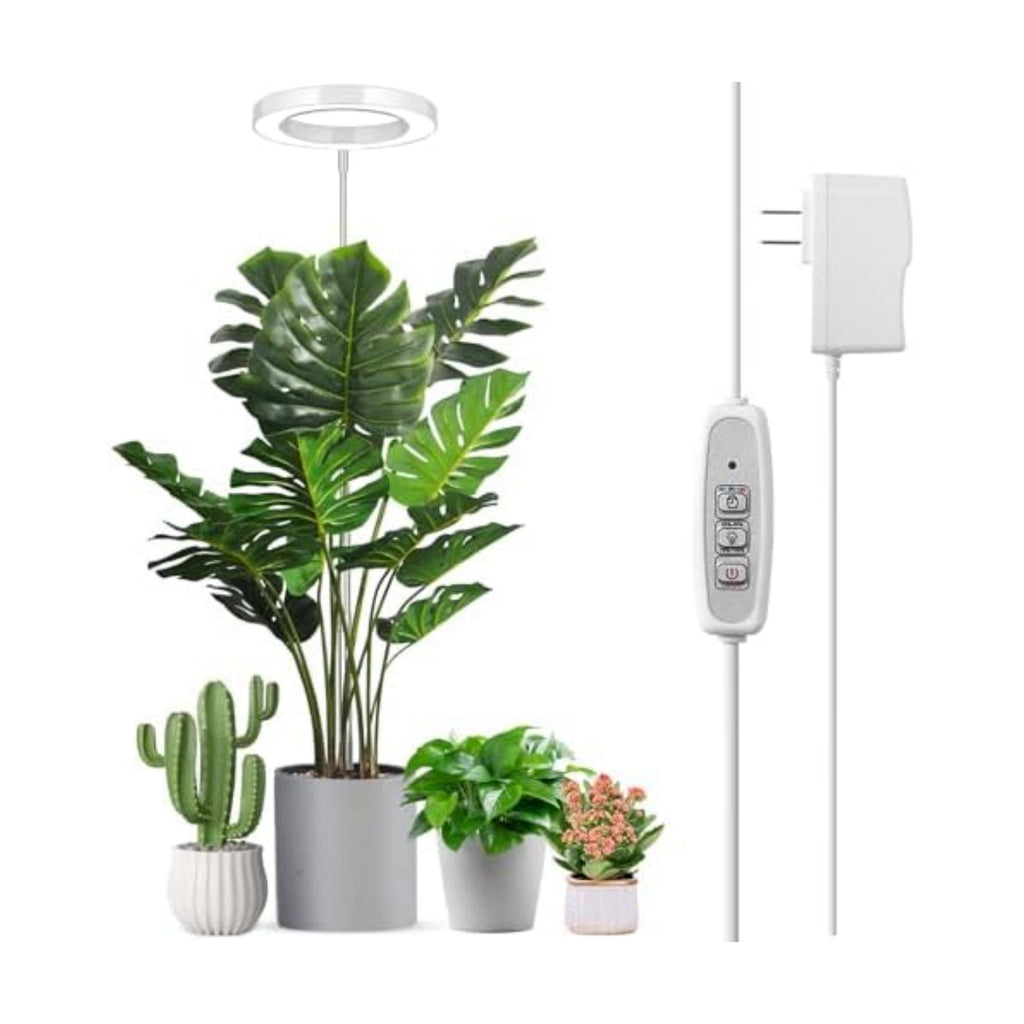 LORDEM Full Spectrum LED Grow Light, 72 LEDs, 4 Brightness Settings, Auto On/Off Timer, Height Adjustable, Ideal for Indoor Plants