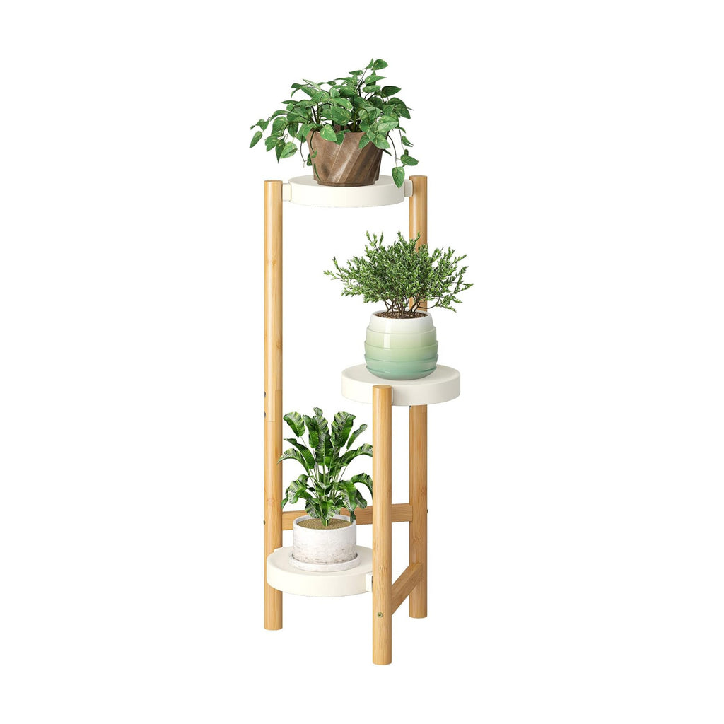Plant Stand Indoor Outdoor Plant Rack 3 Tier 3 Potted Flower Holder Ladder Plant Stands for Balcony Window Living Room