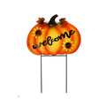 Rustic Metal Pumpkin Garden Stakes Standing Outdoor Welcome Signs Home Decorations Metal Pumpkins Yard Outdoors for Fall Harvest Decor Thanksgiving Halloween Lawn Decorations-24''H