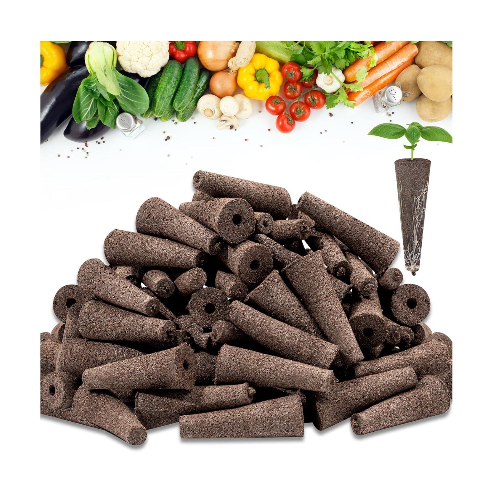 300Pcs Growth Sponges for Pods, Greenhouses Sponges, Grow Sponges for Greenhouses & Germination Equipment, Starter for