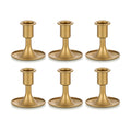 Candlestick Holders Taper Candle Holders, Romadedi Gold Candle Stick Candle Holder for Table Centerpiece, Wedding Reception, Festive Christmas Mantel Decoration or Home Decor, Set of 6