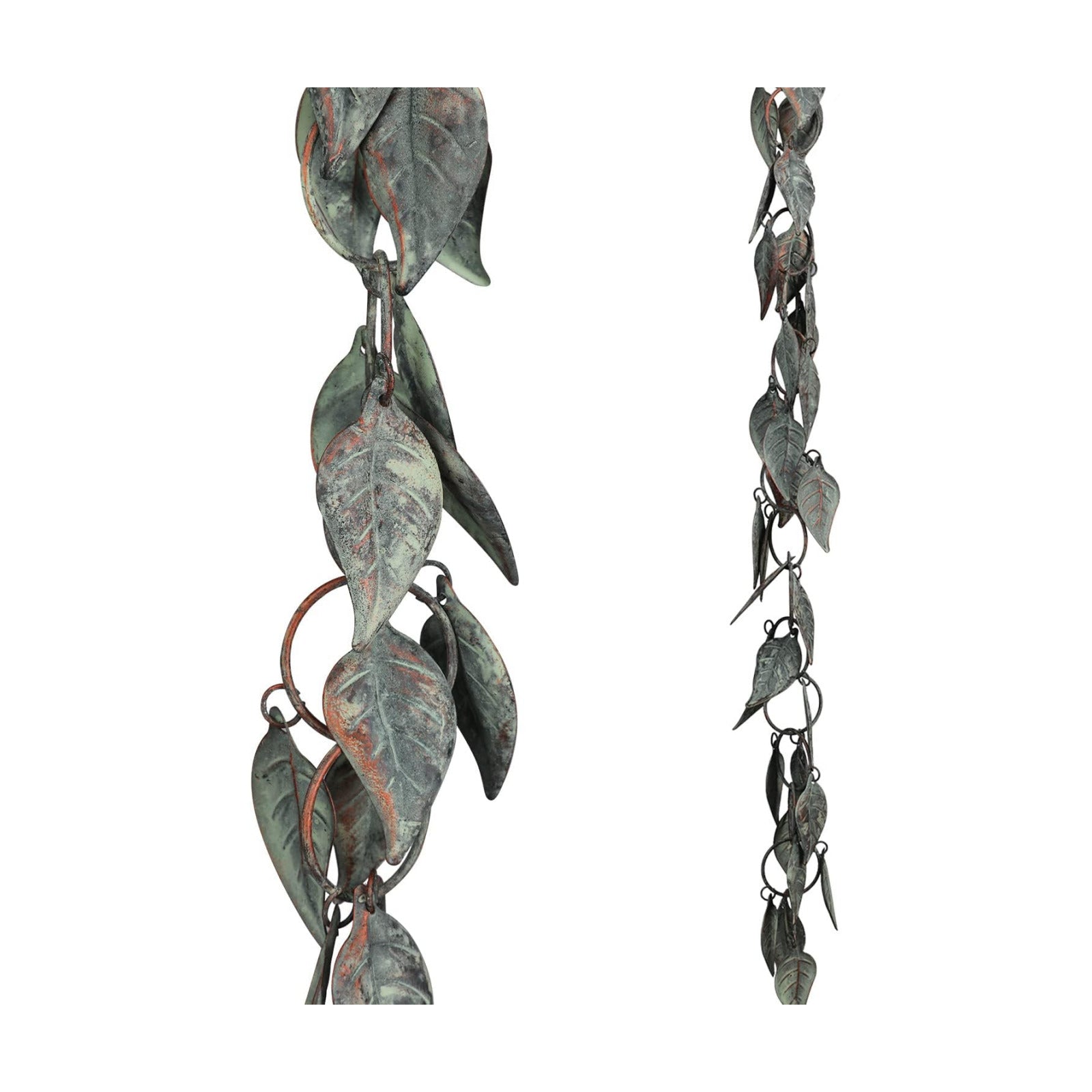 8.5 FT Rain Chain, Rain Chains for Gutters, Metal Rain Chain Downspouts | Metal Rain Catcher for Outside, Circle with