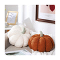 Kajaia 2 Pcs 3D Pumpkin Pillow Fall Decor Cushions,White, Brown