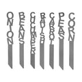 Spell It Out Personalized Metal Garden Plant Markers - Set of 7 - 80 Plant Varieties - Vertical Stacked Name Stakes for