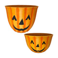 Urban Gardener Jack-O-Lantern Fiber Clay Pot Set
