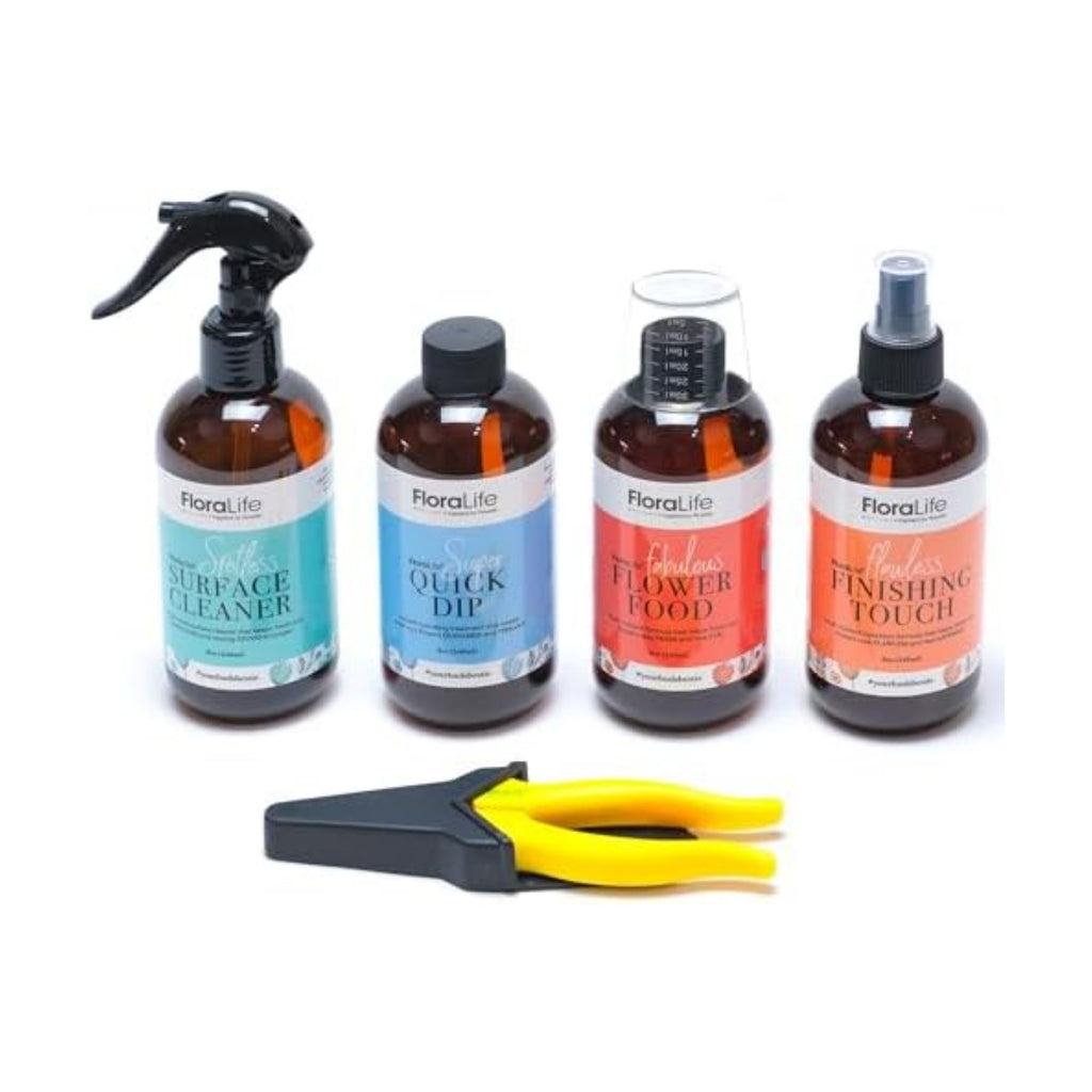 FloraLife Fresh-Cut Flowers Care Kit with Cutting Shears
