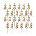 24 Pack Glitter Champagne Gold Berry Stems,7.5 Inch Christmas Sparking Red Faux Winter Berry Sprigs,Artificial Red Berries Branches for Christmas Tree Garland Wreath Crafts Season Winter Home Decor