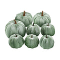 Woration 8pcs Fall Thanksgiving Home Décor Artificial Velvet Fabric Pumpkin