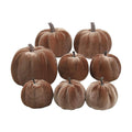 Woration 8pcs Velvet Champagne Pumpkins Artificial Home Party Decorative