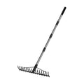Walensee Heavy Duty Dual-Sided Bow Rake, 63" Stainless Steel Handle, Heat-Treated Manganese Steel Head, 17 Steel Tines