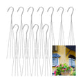 Mixweer 12 Pcs 24 Inch Wire Plant Hangers for Hanging Baskets 4 Strand Hanging Basket Wire Hangers Hook Flower Pot