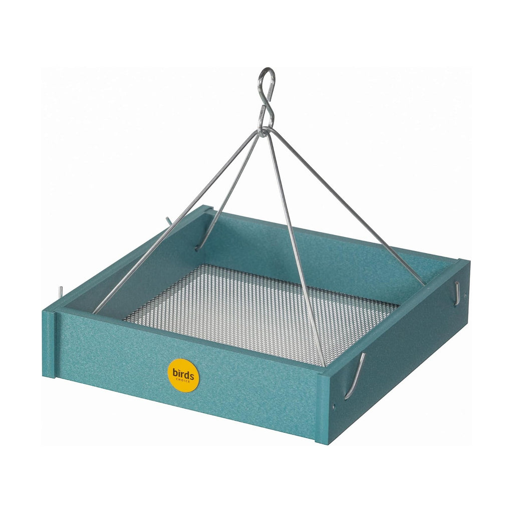 Birds Choice Small Hanging Platform Bird Feeder | Lake Blue