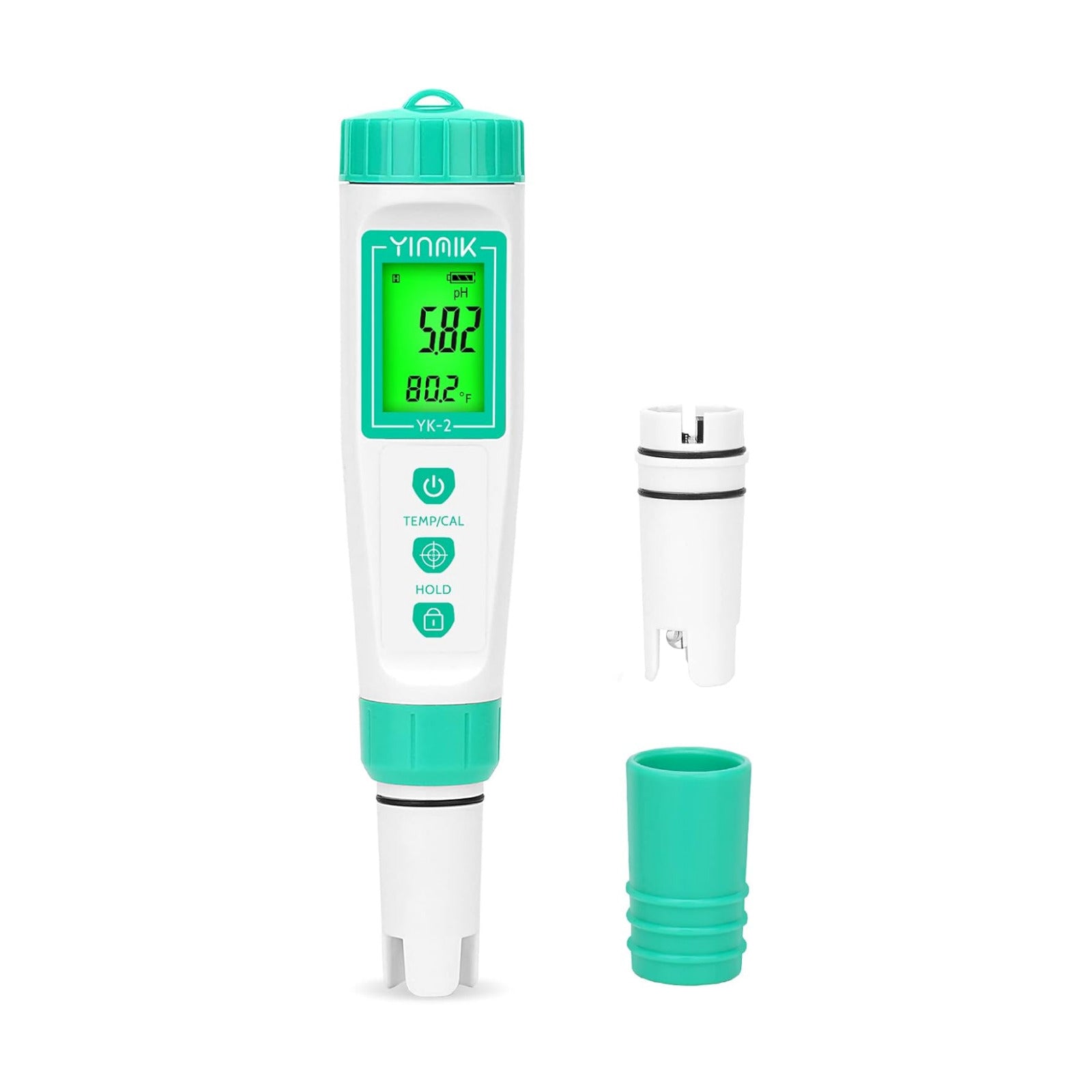 Digital pH Meter with Extra Replaceable Probe, Pocket pH Tester for Hydroponics, Accurate Water Tester for Swimming