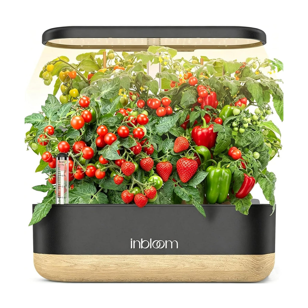 inbloom Hydroponics Growing System 12 Pods, Indoor Herb Garden with LEDs Full-Spectrum Plant Grow Light, Water Shortage
