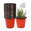 TDHDIKE 4" Small Plastic Plant Nursery Pots 50Pcs with Labels