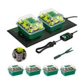 VIVOSUN 6-Pack Seed Starter Trays & 10"x20.75" Seedling Heat Mat | Self-Adjusting Digital Display Temperature