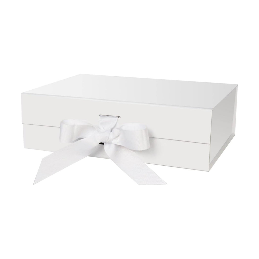 DaiJoob Large White Gift Box with Lid for Presents 13x9x4 Inches