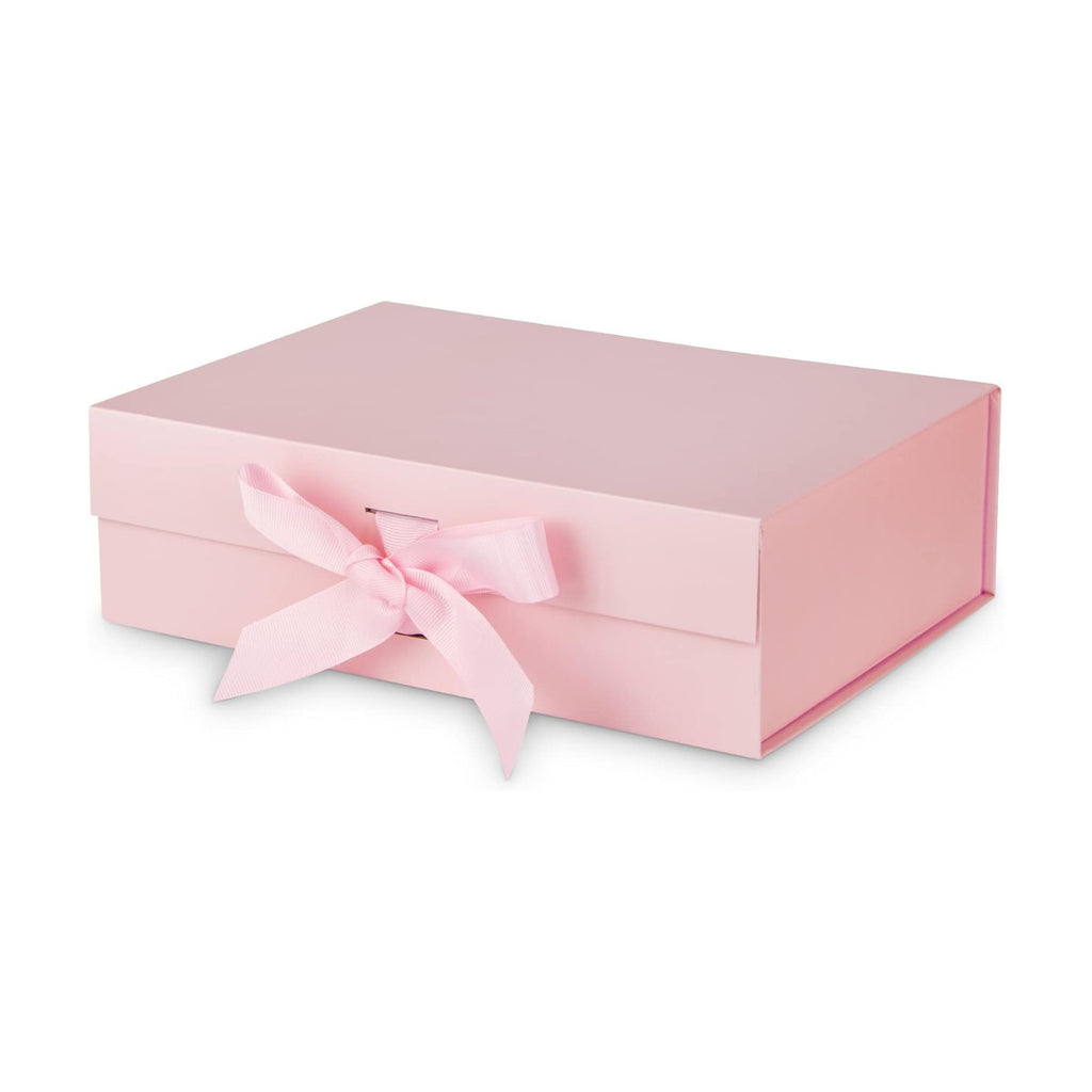 DaiJoob Large Pink Gift Box with Lid for Presents 13x9x4 Inches