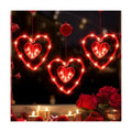 LOLStar 3 Pack Valentines Day Window Lights Decor with Timer Battery Operated Red Heart-Shaped Window Decor Silhouette Sucker LED Lamp Slow Fade Mode Hanging Lights for 2026 Holiday