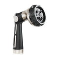 Garden Hose Nozzle Heavy Duty, 8 Patterns, Thumb On/Off Valve, Black | High pressure sprayer for watering plants, car