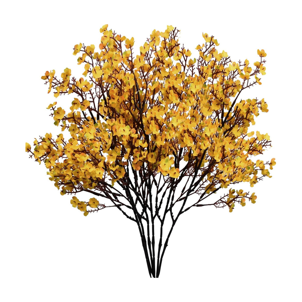 Mandy's 6 Bundles Artificial Dark Yellow Baby’s Breath Flowers