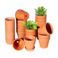 TKSCUSR 3 Inch Terracotta Pots with Saucer-20 Pack，Cactus Terra Cotta Flower Pot with Drainage，Succulent Nursery Clay