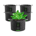 VIVOSUN 5-Pack 7 Gallon 500G Fabric Grow Bags with Strap Handles | Metal Rings for LST, Breathable Fabric, Excellent