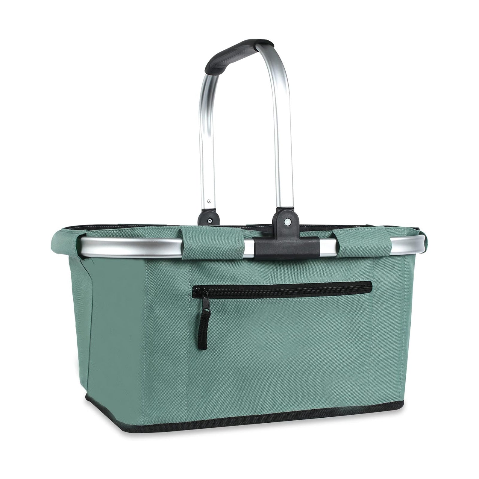 Picnic Basket, SIYUAN Shopping Basket with Handle 22L Collapsible Grocery Basket Portable Folding Basket for Marketing