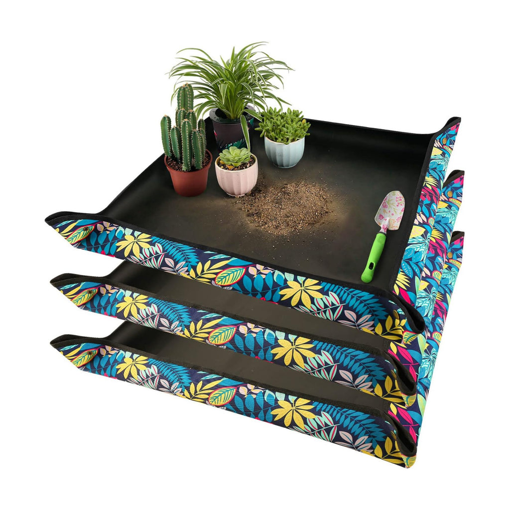 HNXTYAOB 3 PCS 29.5"x 29.5" Waterproof Repotting Mat for Plant Transplanting and Mess Control