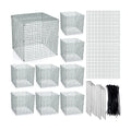 Zubebe 10 Pack Small Wire Plant Protectors Square Plant Protectors from Animals Mesh Cage Chicken Wire Cloche for