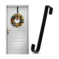 12" Slim Wreath Hanger for Front Door Black Door Wreath Hangers