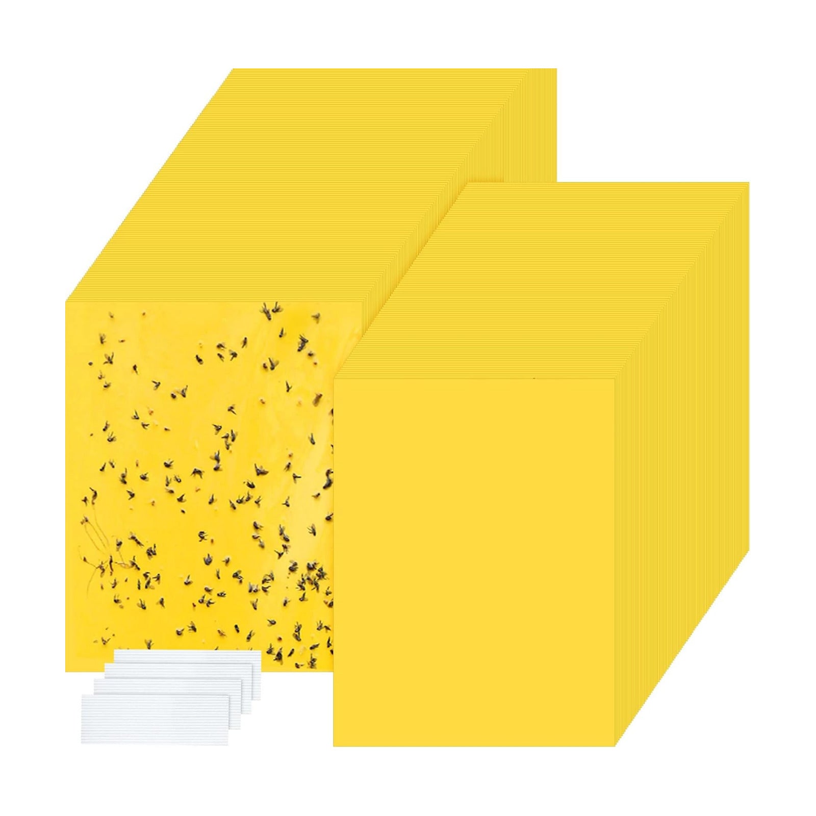 Qualirey 500 Pcs 6x8 Inch Yellow Sticky Traps for Gnats, Dual-Sided Sticky Gnat Traps for Indoor Outdoor, Fly Catcher