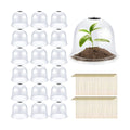 20 Pack Garden Cloche Plant Dome 10.2" D x 8.3" H Plant Cover Plastic Humidity Dome Reusable Protector Mini Greenhouse