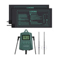 LUXBIRD 2 Pack 10"x 20.75" Seedling Heat Mat and Digital Thermostat Controller Combo Set (120v US Plug)