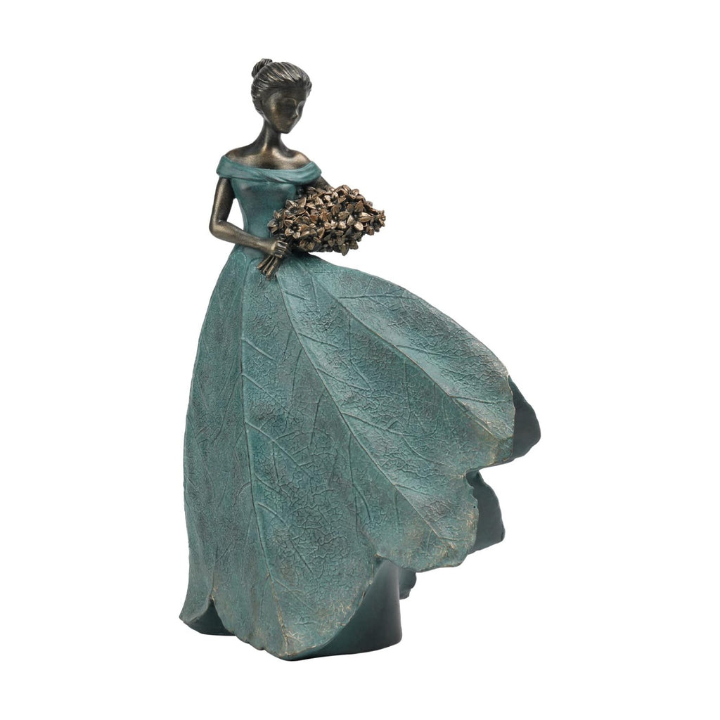 Guichifun Fairy Statue Leaf Angel Girls 7.5 x 4.5 x 11.5 Inch | Resin, Home Garden Patio Decor, Memorial Gift for Mom
