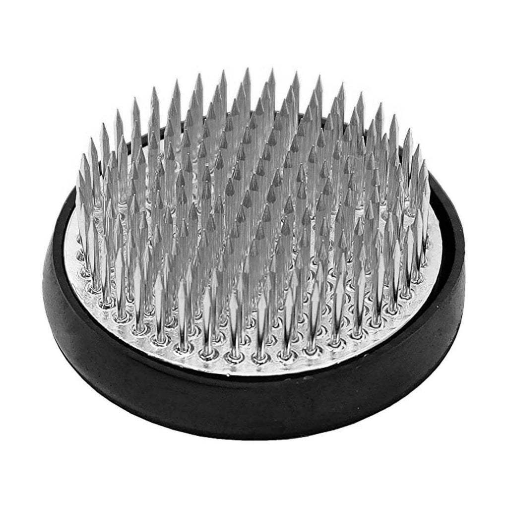 Flower Frog Stainless Steel Japanese Ikebana Pin Frog Floral Arrangement Holder Kenzan Flower Vase Round Metal Flower Arranger Tool (2.4inch / 60mm)