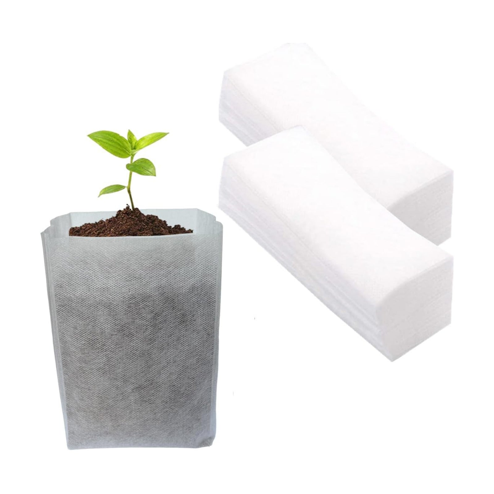 gardtree 1 1/4 Gallon 100PCS 11×11.5 Inch Breathable Plant Grow Bags - Non-Woven Plant Nursery Bags for Seed Starting
