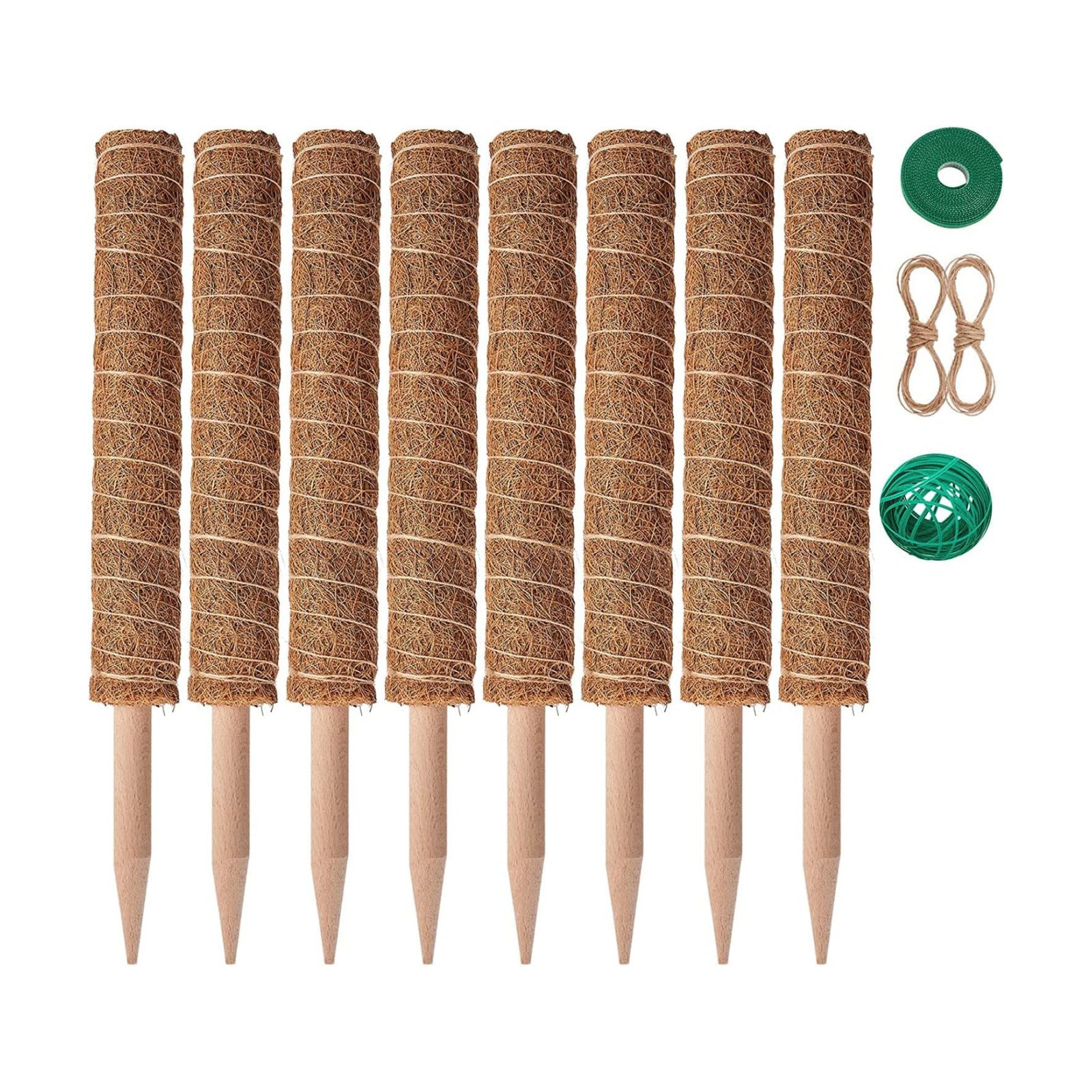 Eibikdi 101in Moss Pole for Plants Monstera 8 Pcs | Plant Support Stakes for Indoor Climbing Plants Grow Upwards, 65ft