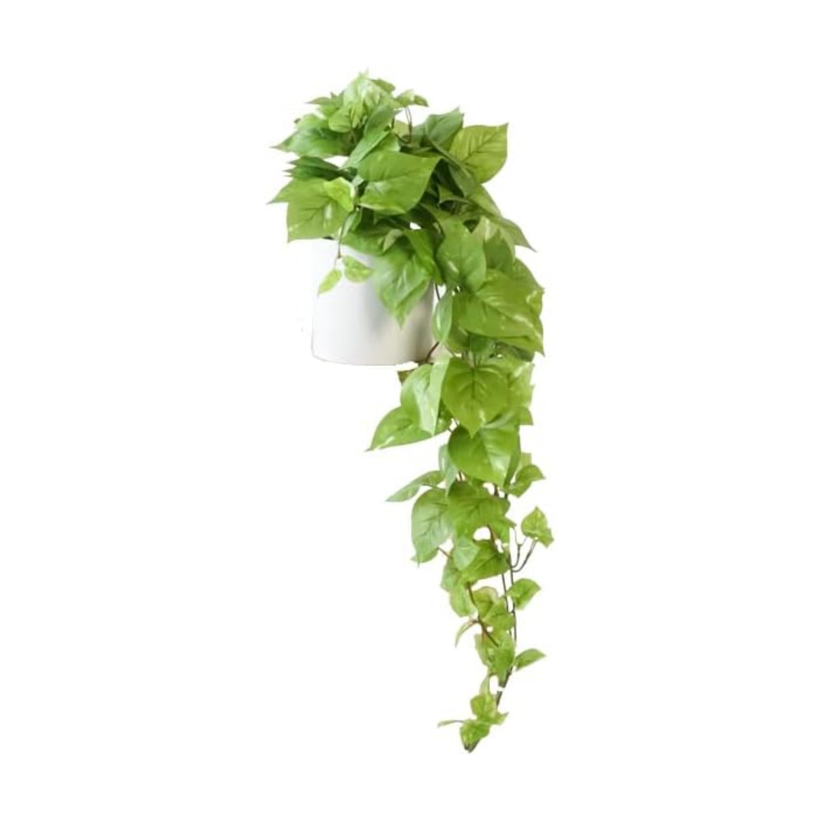 Retrograde 32" Fake Plant, Silk Faux Pothos Ivy Plant (Light Green) | Removable Pot Included, Realistic Silk Fake