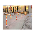 Solar Christmas Candy Cane Lights - Outdoor Stake Christmas Decorations - Waterproof for Patio, Garden, Pathway Markers, Holiday Xmas Walkway Lanscape Garden Decor (6pc)