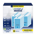 VEYOFLY Official Refill Fruit Fly Traps Indoor, Gnat Trap | 15-Pack | Slide-in refills, fits your trap, strong adhesive