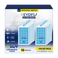 VEYOFLY Official Refill Fruit Fly Traps Indoor, Gnat Trap | 10-Pack | Slide-in refills, fits your trap, strong adhesive