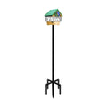 75 Inch Bird House Pole Mount Kit, Adjustable Heavy Duty Bird Feeder Pole for Outdoors, Universal Mounting Post Set with 5-Prong Base, Black, 1 Pack