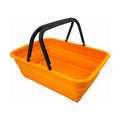 SAMMART Collapsible Basket with Handle 8L (2.1 Gallon) - Portable Outdoor Picnic Basket/Crate - Foldable Basin for